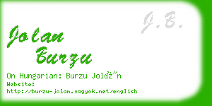 jolan burzu business card